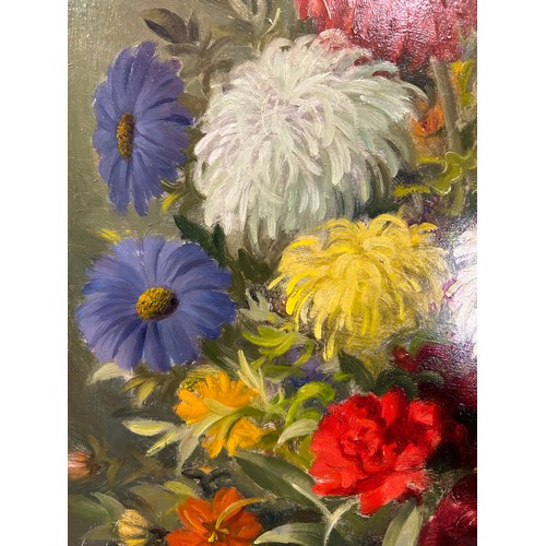 1495 - Walter Goodin (British 1907-1992) Still Life oil on board, flowers in vase. Signed and dated 1951 lo... 