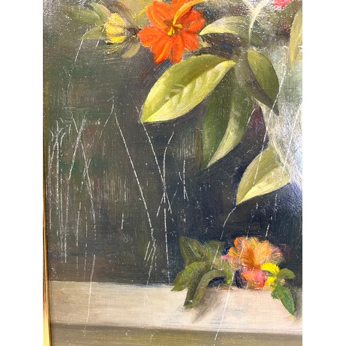 1495 - Walter Goodin (British 1907-1992) Still Life oil on board, flowers in vase. Signed and dated 1951 lo... 