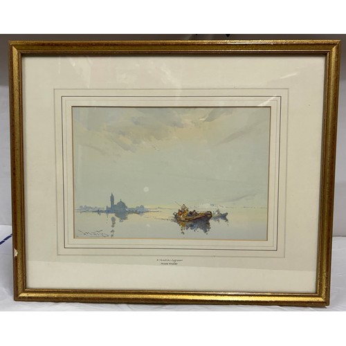 1498 - Stephen Frank Wasley (British 1848-1934), 'A  Venetian Lagune', watercolour. Signed lower left, info... 