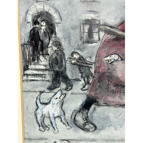 1457 - Harold Riley (British, b.1934), 'Lost dogs' colour print, signed and dated '85 in pencil lower right... 