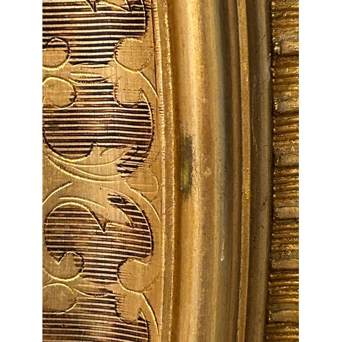 1156 - A contemporary oval gilt mirror 87 x 68cm.