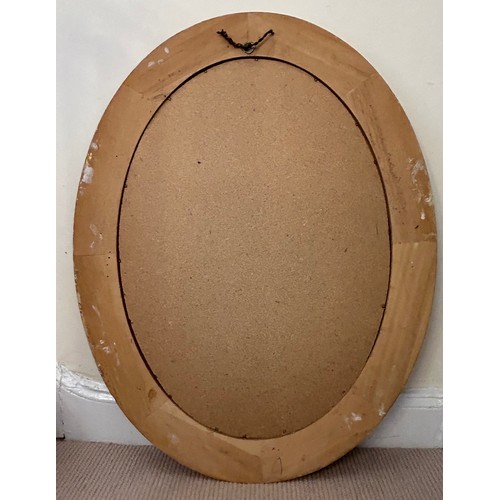 1156 - A contemporary oval gilt mirror 87 x 68cm.