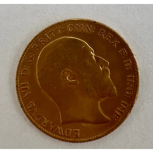 836 - An Edwardian half sovereign 1906.