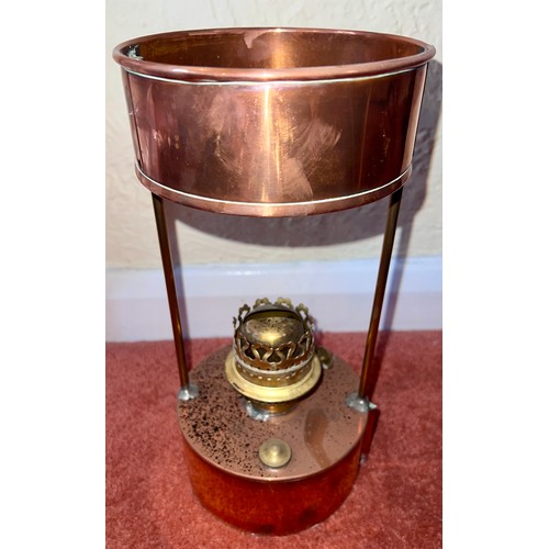 1076 - Copper ‘Not Under Command’ ship’s lamp.
Handle down 58cm h , up 62cm.