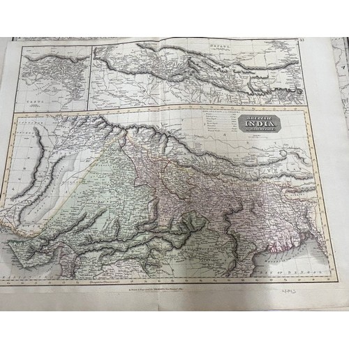 1470 - A collection of 16 unframed maps of various ages by Thomson's, John Cary, J Wyld, Johnson, Robinson ... 