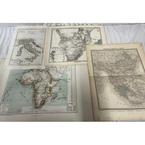 1471 - A collection of 33 unframed maps, various ages by Stieler, J&C Walker, Cooper, Andre, Stanford's etc... 