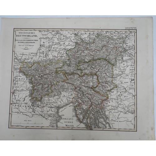 1471 - A collection of 33 unframed maps, various ages by Stieler, J&C Walker, Cooper, Andre, Stanford's etc... 