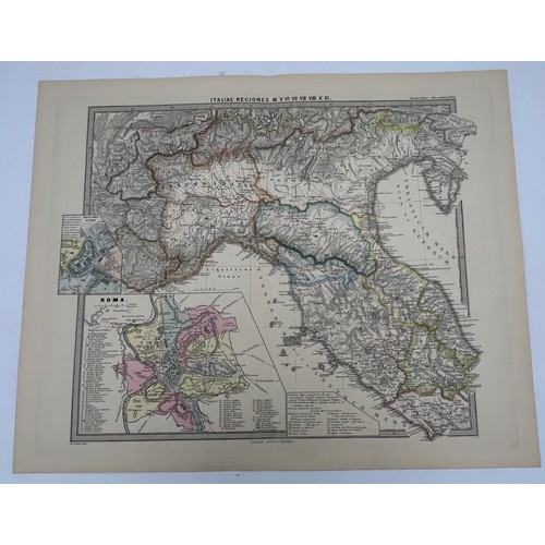 1471 - A collection of 33 unframed maps, various ages by Stieler, J&C Walker, Cooper, Andre, Stanford's etc... 