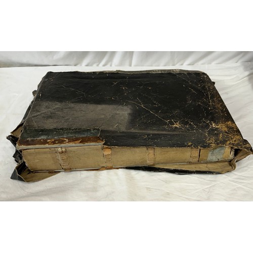 995 - An interesting Victorian scrap book created from an original ledger containing clips of ships, rural... 