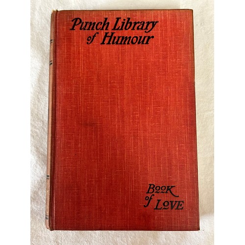 1348 - A Punch Library of Humour, 24 volume set on a vintage oak book trough together with 2 x Maelzel maho... 