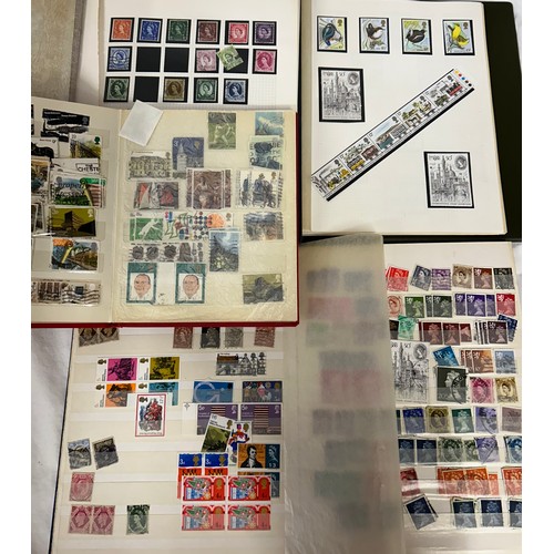 829 - An accumulation of GB and World Stamps both mint and used  to include four albums of GB stamps, the ... 