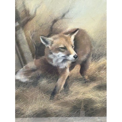 1506 - John Naylor (b.1960) British, a pair of pastels on paper, a fox and an otter, signed and dated '87. ... 