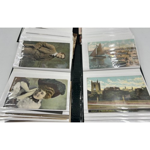 993 - Five albums of mixed Postcards approximately 340 to include mainly Great Britain, coastal, countrysi... 