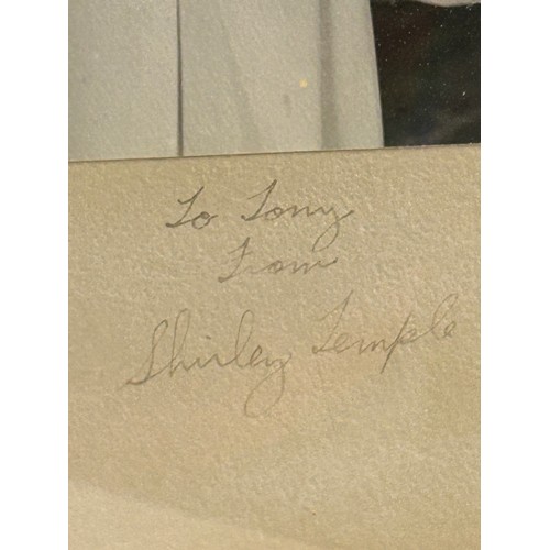 992 - Shirley Temple signature (1928-2014) American actress. 
A framed photograph of a teenage Shirley Tem... 