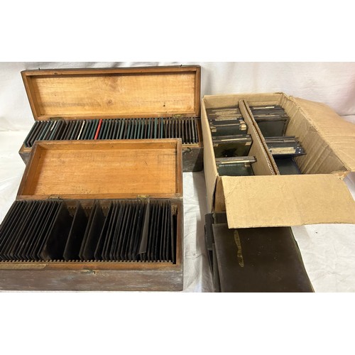 991 - Glass slides: approx. 52 x photographs etc of The Second Boer War, 100 x Natural History, social his... 