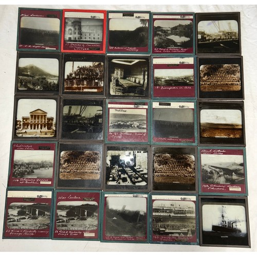 991 - Glass slides: approx. 52 x photographs etc of The Second Boer War, 100 x Natural History, social his... 