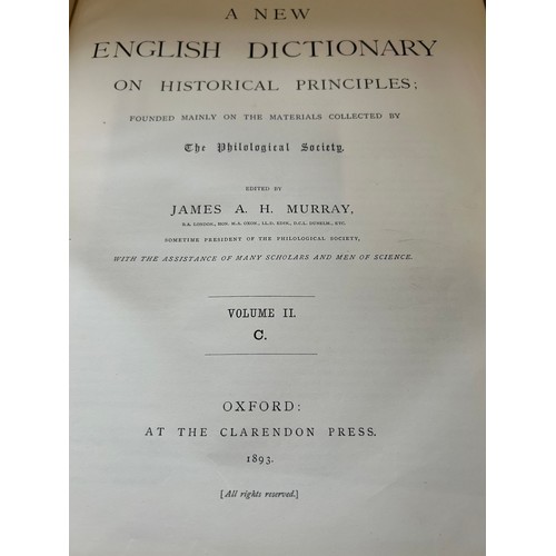 1165 - James A H Murray : A New English Dictionary on Historical Principles Founded Mainly on Materials Col... 