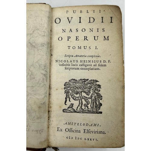 1167 - Ovidii. Opera. Edition nova accurante Nicolao Heinsio. Amsterdam. Elzevir. 1676. 3 vols bound 
toget... 