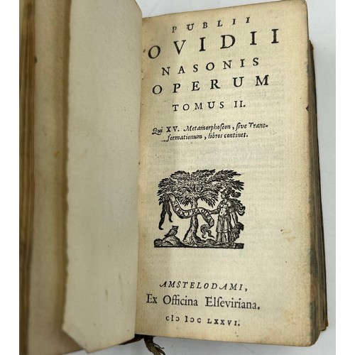 1167 - Ovidii. Opera. Edition nova accurante Nicolao Heinsio. Amsterdam. Elzevir. 1676. 3 vols bound 
toget... 