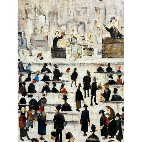 1459 - Lawrence Stephen Lowry (1887- 1976) A limited edition print 587/850 ' The Auction'. With certificate... 