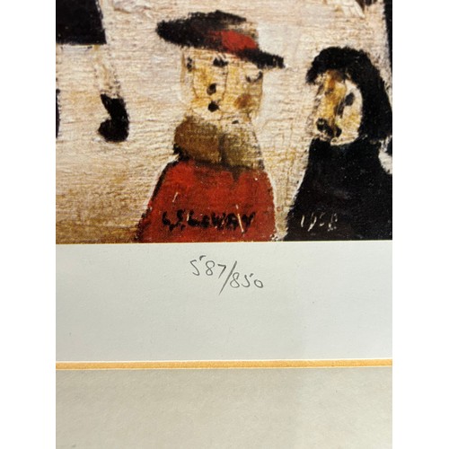 1459 - Lawrence Stephen Lowry (1887- 1976) A limited edition print 587/850 ' The Auction'. With certificate... 