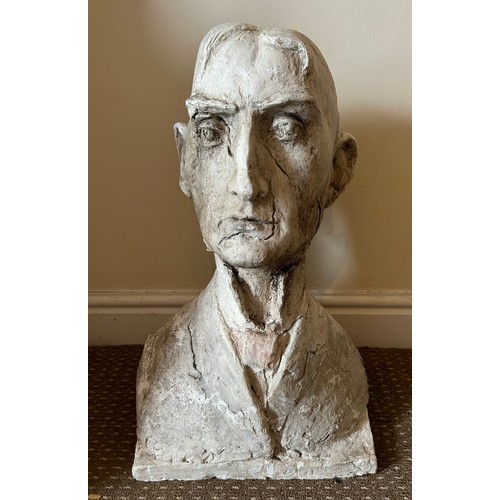 1359 - A plaster bust of a gentleman. 53cm h x 34cm w x 25cm d.