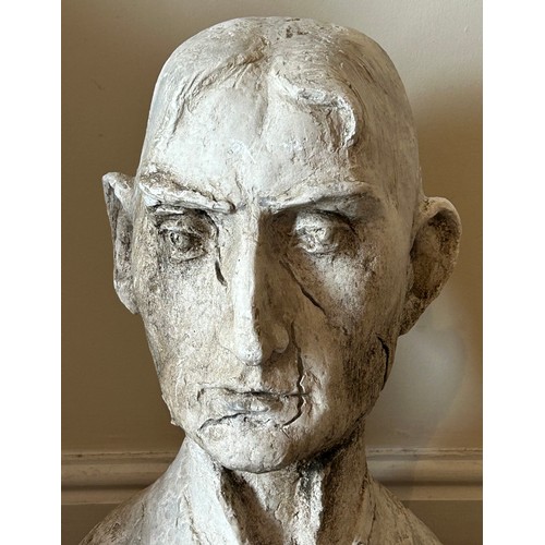 1359 - A plaster bust of a gentleman. 53cm h x 34cm w x 25cm d.