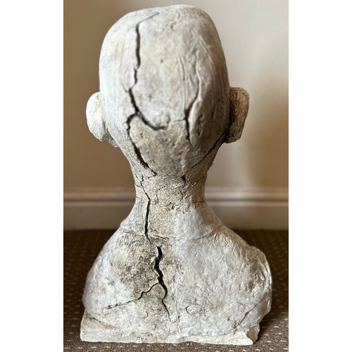 1359 - A plaster bust of a gentleman. 53cm h x 34cm w x 25cm d.