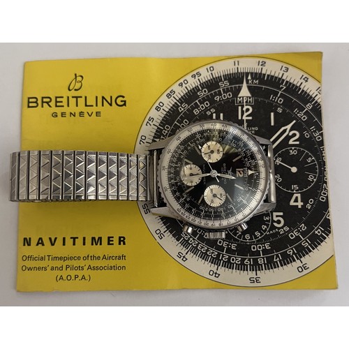 749 - Breitling Navitimer chronograph manual wind wristwatch, 1960's, Ref. 806, Cal. 178, 17 jewel movemen... 