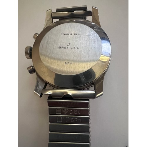 749 - Breitling Navitimer chronograph manual wind wristwatch, 1960's, Ref. 806, Cal. 178, 17 jewel movemen... 