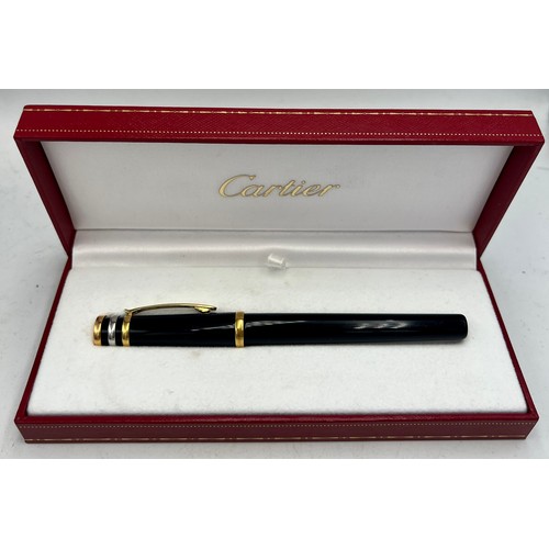 1080 - Cartier fountain pen with 18 carat gold nib in original box.