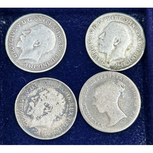 1363 - Items to include: a 1797 Cartwheel penny, a Victorian silver crown 1900, 4 x silver sixpences, a min... 