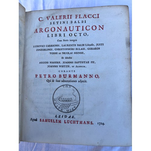 1175 - Classics. Flacci, C. Valerii (Gaius Valerius Flaccus). Argonauticon libri octo. Curante Petro 
Burma... 