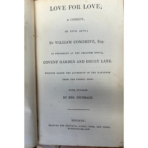 1177 - Plays. Vanbrugh, Sir John. Plays. London. C. Hitch et al. 1759. 2 vols. Full calf. Vol 1 pp. 21 - 
2... 