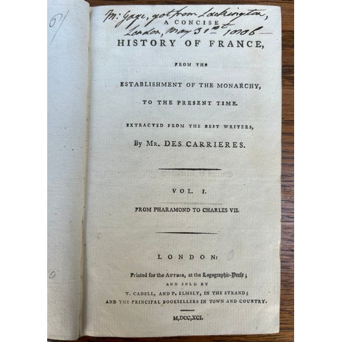 1180 - World History. Justamond, J.O. The Private Life of Lewis XV. London. Charles Dilly. 1781. 4 
vols. F... 