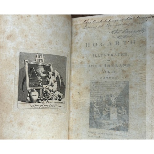 1201 - Clerk. Thomas. The Works of William Hogarth. London. R. Scholey. 1810. 2 vols. 2 engraved 
title, 87... 