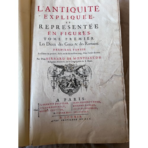 1204 - Montfaucon, Bernard de. L’Antiquite Expliquee et Representee en Figures. Tome Premier. Les 
Dieux de... 