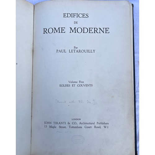 1205 - Architecture & Antiques. Letarouilly, Paul. Edifices de Rome Moderne. London. John Tiranti & 
Co. (1... 