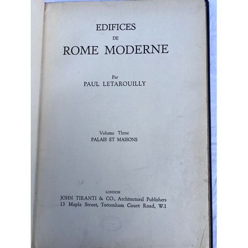 1205 - Architecture & Antiques. Letarouilly, Paul. Edifices de Rome Moderne. London. John Tiranti & 
Co. (1... 