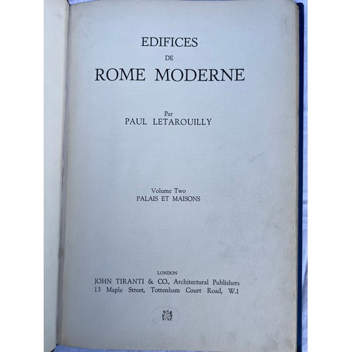 1205 - Architecture & Antiques. Letarouilly, Paul. Edifices de Rome Moderne. London. John Tiranti & 
Co. (1... 