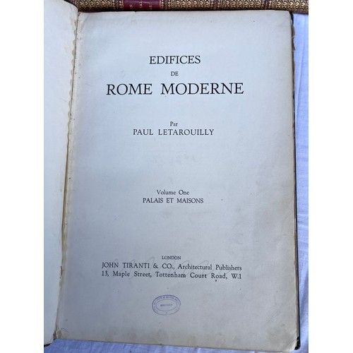 1205 - Architecture & Antiques. Letarouilly, Paul. Edifices de Rome Moderne. London. John Tiranti & 
Co. (1... 