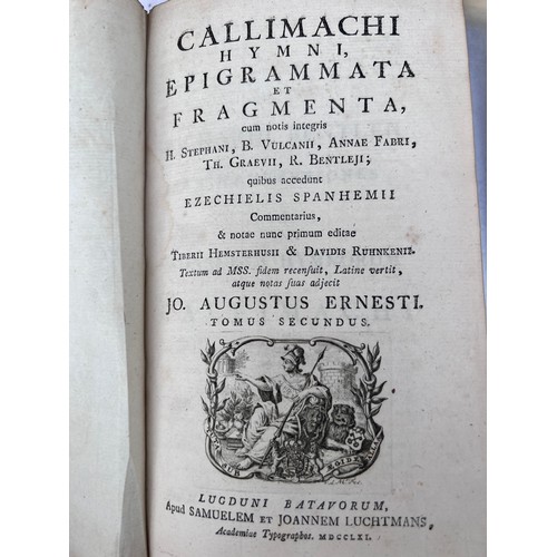 1209 - Latin texts. Callimachus. Hymni, Epigrammata et Fragmenta. Batavorum (Nijmegen), 
Samuelem et Joanne... 