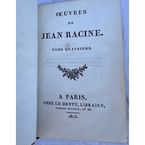 1210 - Racine, Jean. Oeuvres. London. J. Tonson and J. Watts. 1723. 2 vols. 4to. Full calf, respined. 
With... 