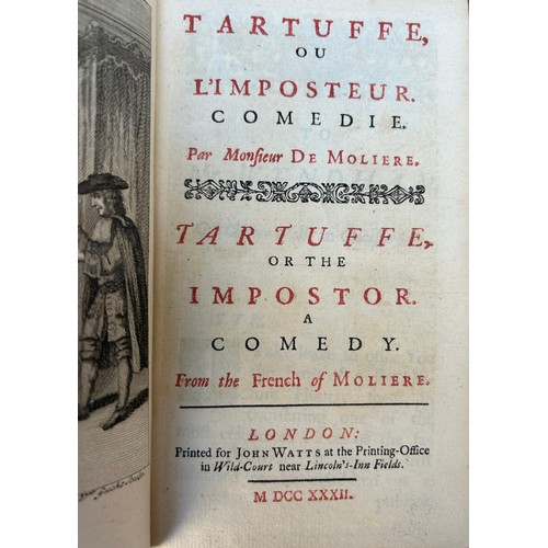 1211 - French Authors. Moliere, Jean-Baptiste Poquelin de. Les Oeuvres de Monsieur de Moliere. 
Nouvelle Ed... 