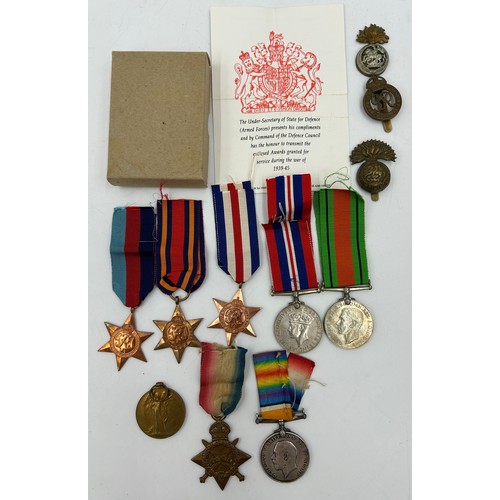 1148 - A collection of military medals relating to 10955 PTE.S.KIRKUP Northumberland Fusiliers to include W... 