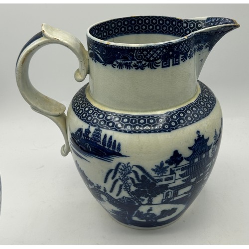 169 - A group of early 19th century blue and white transfer-printed wares, c. 1800-10. To include a buddli... 