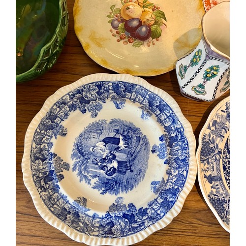 170 - A quantity of mainly 19thC ceramics to include plates, vases etc. (11)