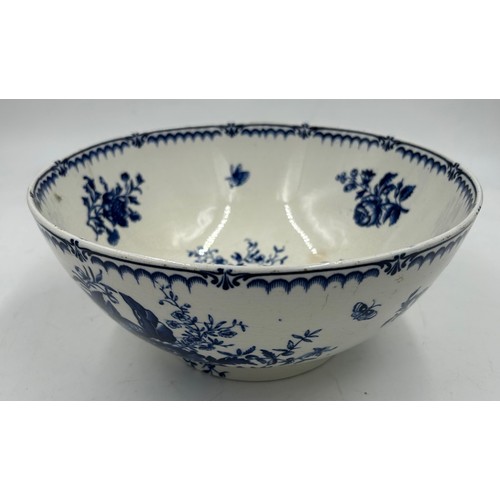 182 - A group of early 19th century blue and white transfer-printed bowls and one later Booths example, c.... 