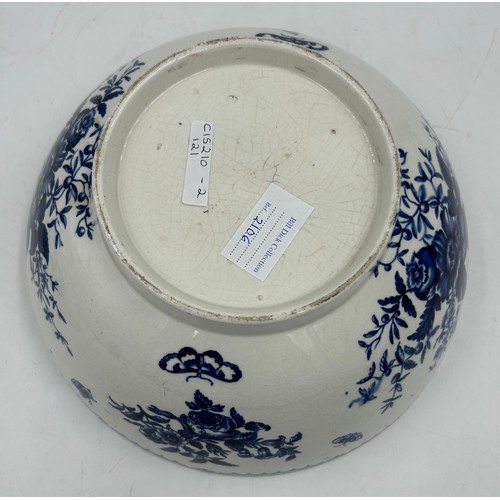 182 - A group of early 19th century blue and white transfer-printed bowls and one later Booths example, c.... 