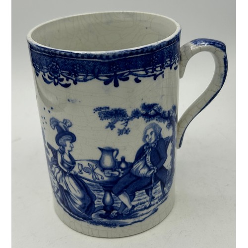 187 - A group of early 19th century blue and white transfer-printed wares, c. 1800-10. To include: a Spode... 